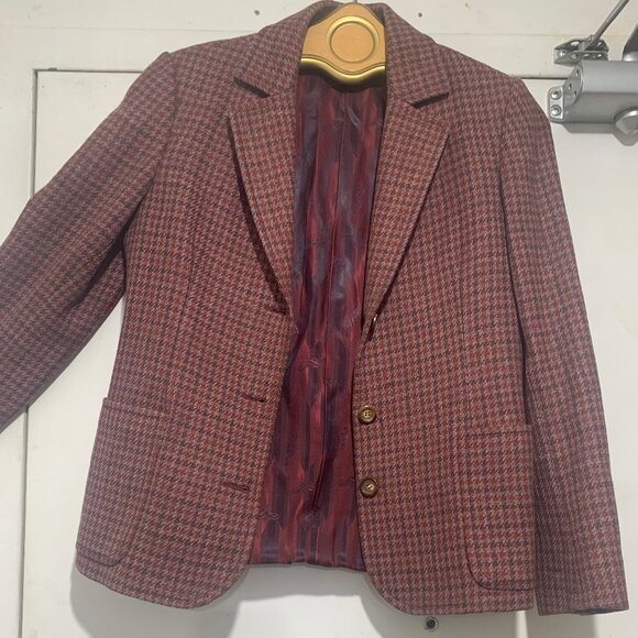 VINTAGE CELINE PARIS WOOL PLAID JACKETS SIZE 38 - Picture 10 of 11